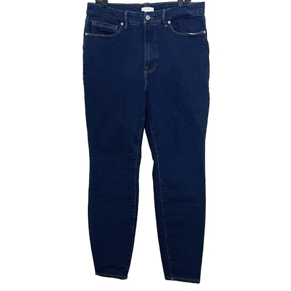Good American Always Fits Good Legs Skinny Jeans Size 14 - 18 Dark Wash - Picture 2 of 11